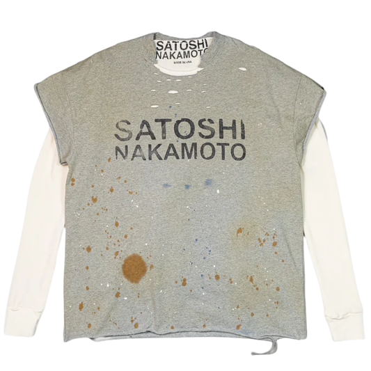 Satoshi Nakamoto Luke T-Shirt Thermal Grey