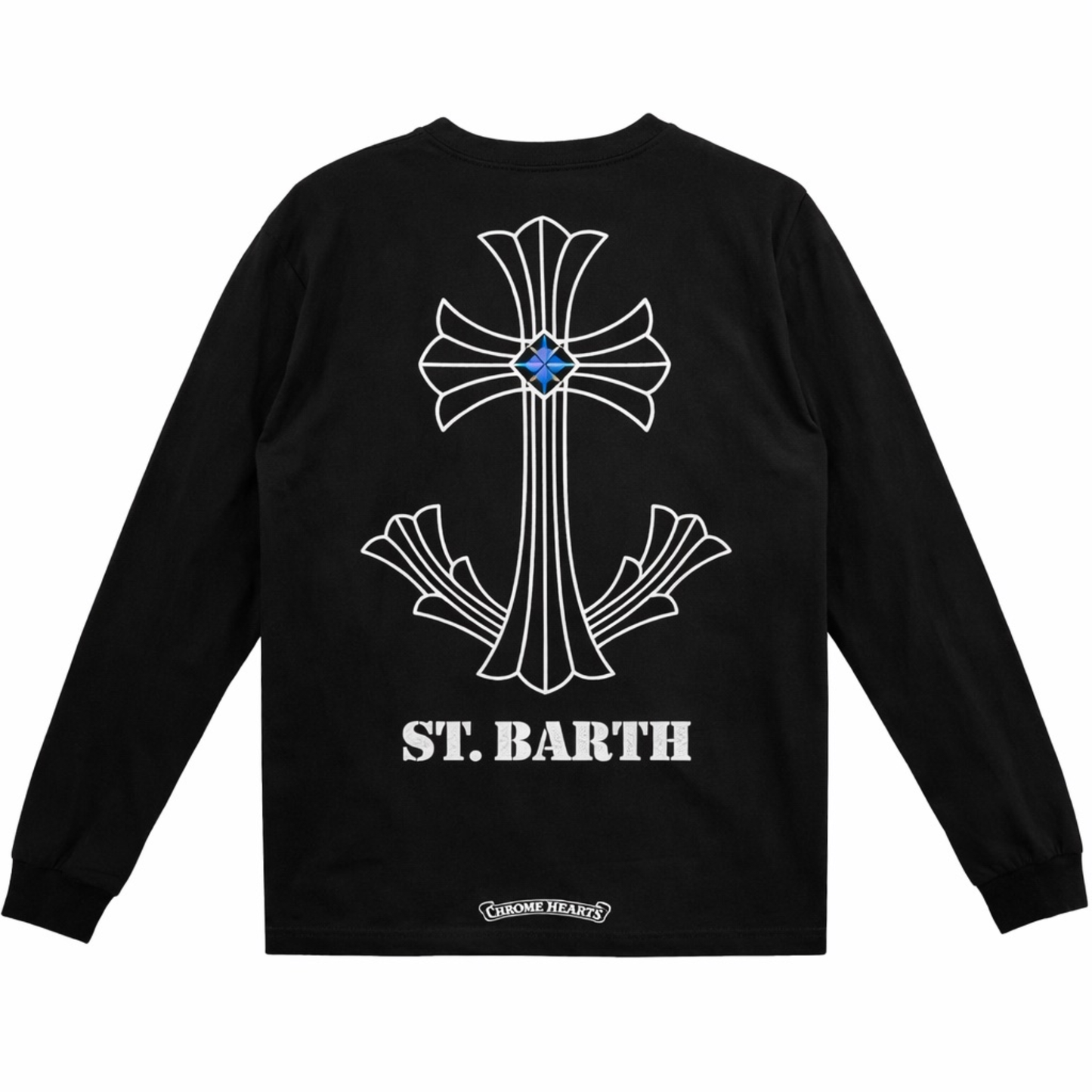 Chrome Hearts St Barth Scroll Logo Long Sleeve Tee
