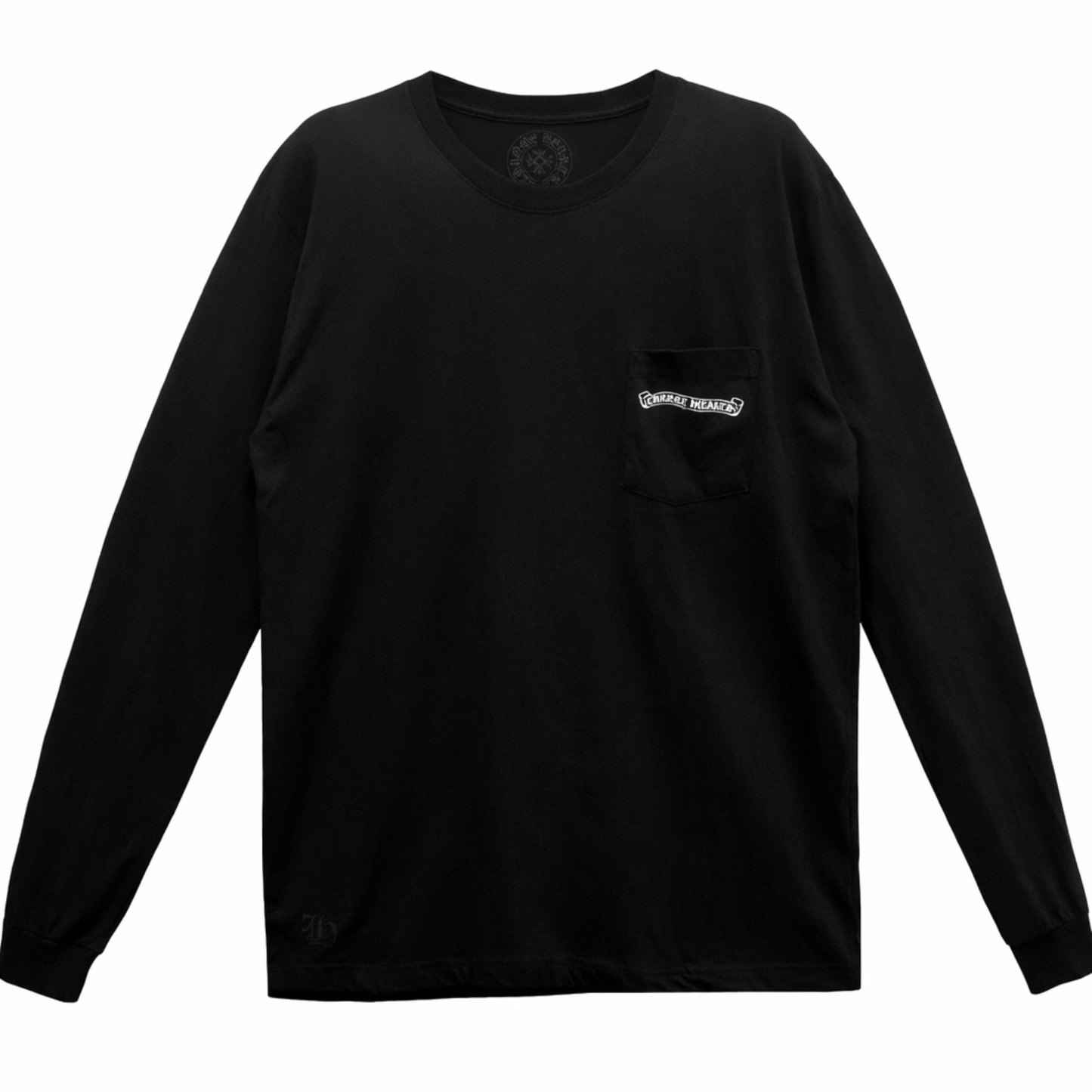 Chrome Hearts St Barth Scroll Logo Long Sleeve Tee