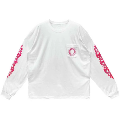Chrome Hearts Horseshoe Long-Sleeve Tee White