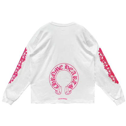 Chrome Hearts Horseshoe Long-Sleeve Tee White
