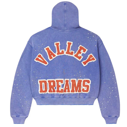 Vale Forever Sun Clustered Zip Up Hoodie Blue