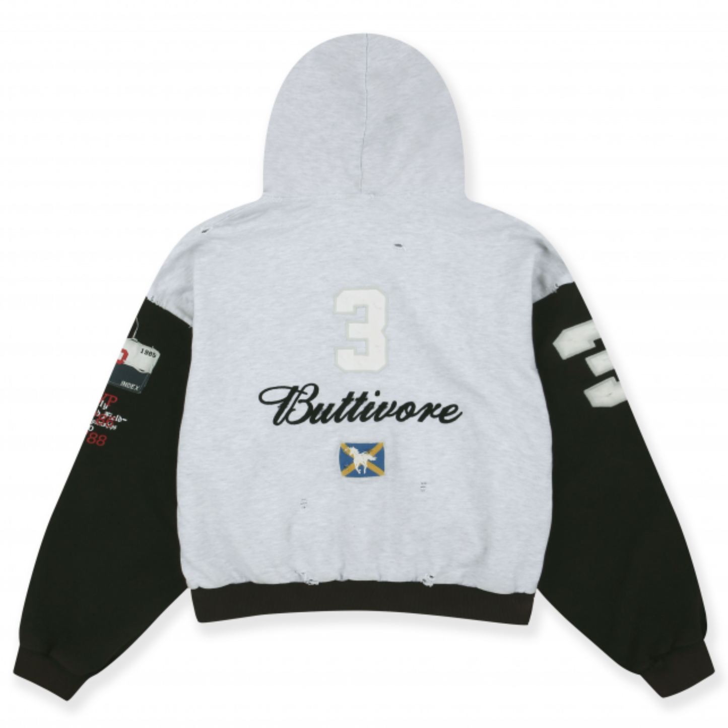 Protocol Index Buttivore Zip Hoodie - White Melange
