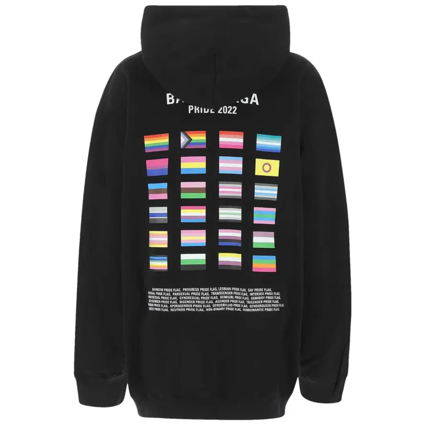 Balenciaga Double Portrait Letter Print Hoodie