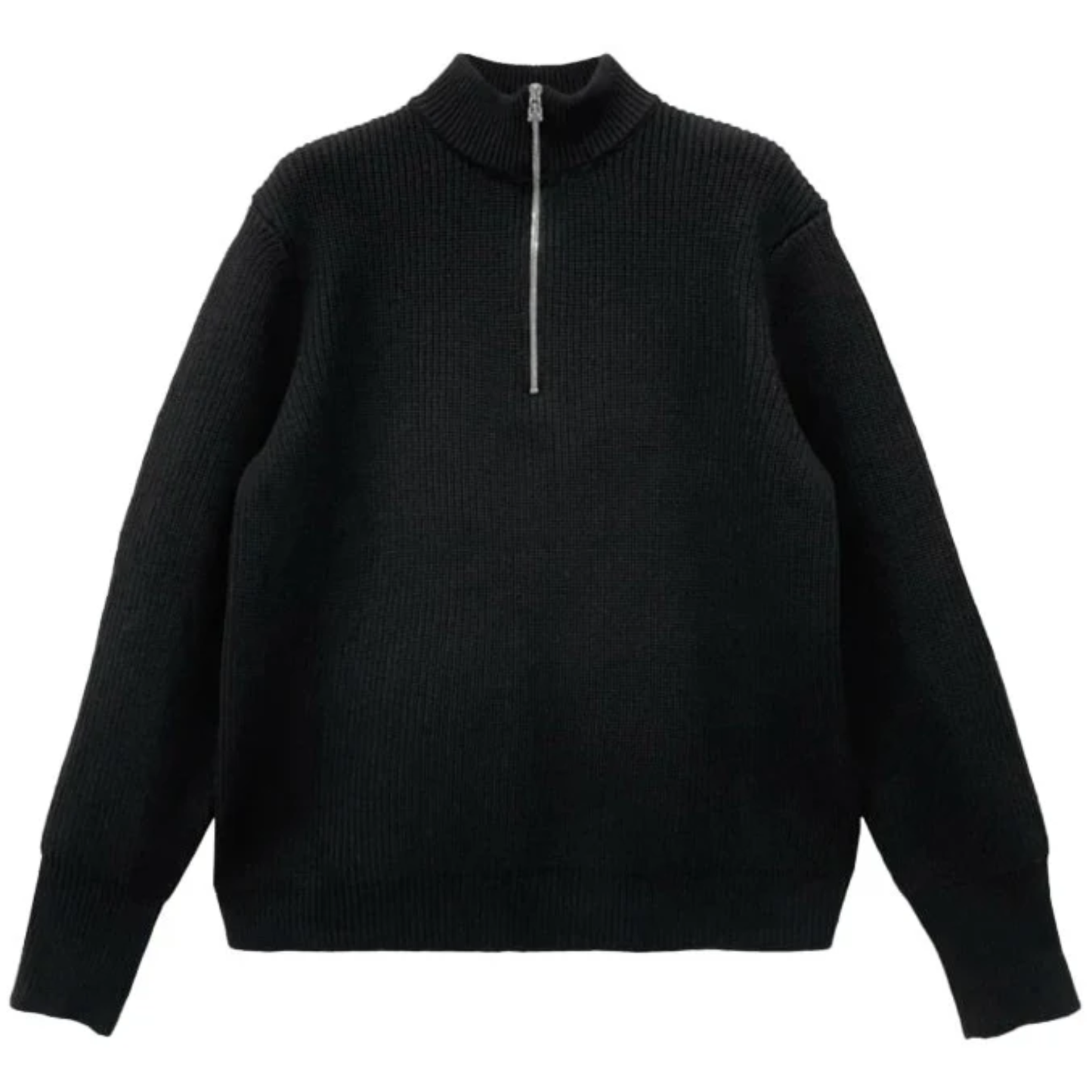 Chrome Hearts Triple Cross Patch Scroll Quarter Zip Sweater