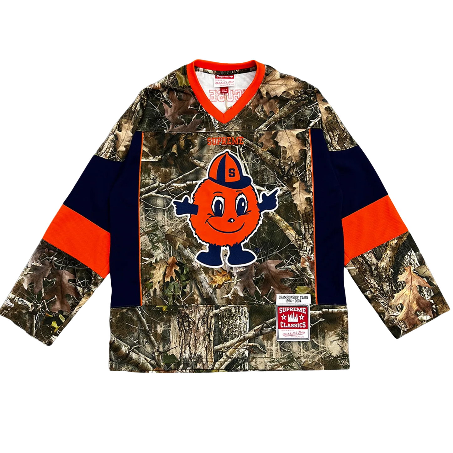 Supreme 'Woodland Camo' Mitchell & Ness Syracuse NCAA Hockey Jersey