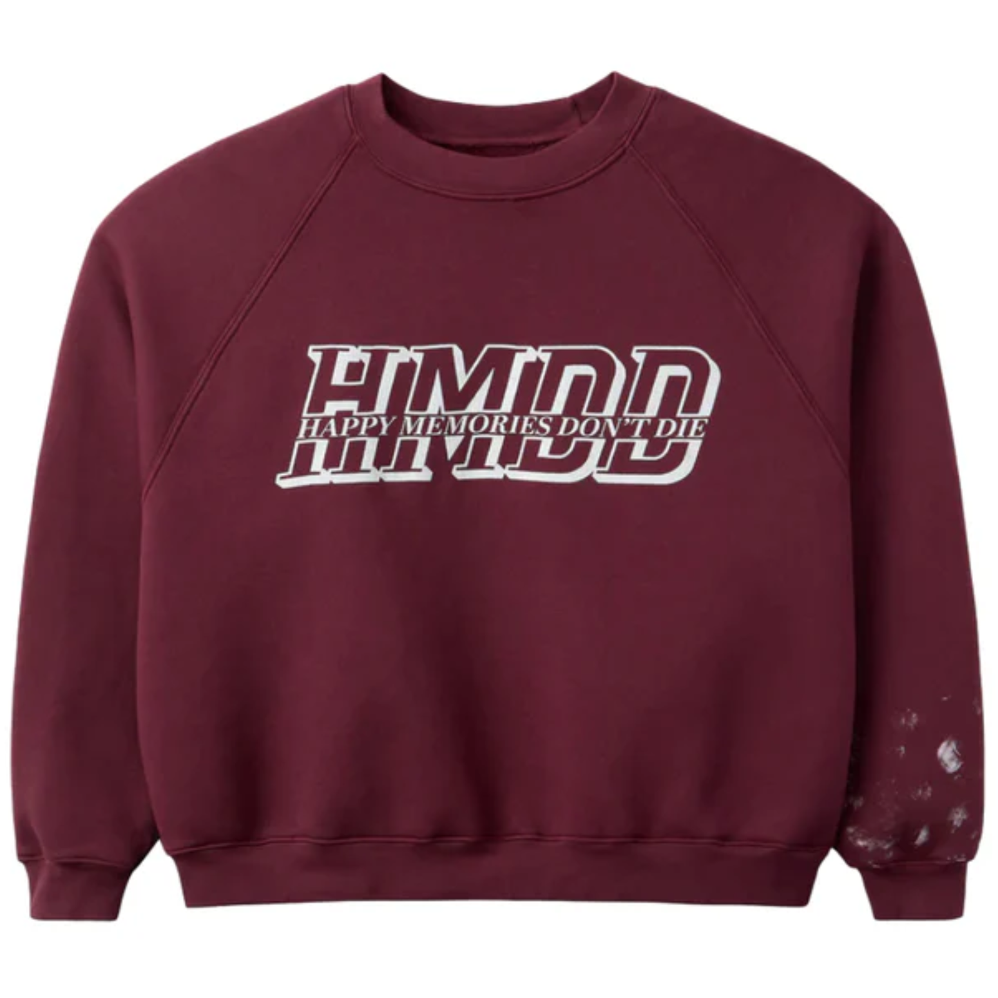 Happy Memories Don't Die HMDD Burgundy Club Crewneck Sweater