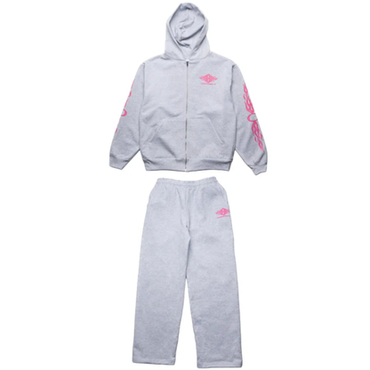 Homes!ck Offline Flame Sweatsuit Grey/Pink