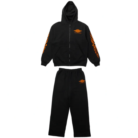 Homes!ck Offline Flame Sweatsuit Black/Orange
