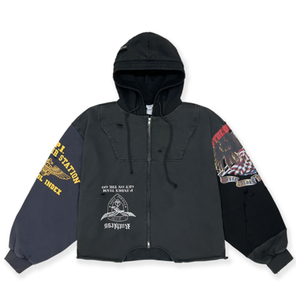 Protocol Index Upside Down Black Zip Hoodie