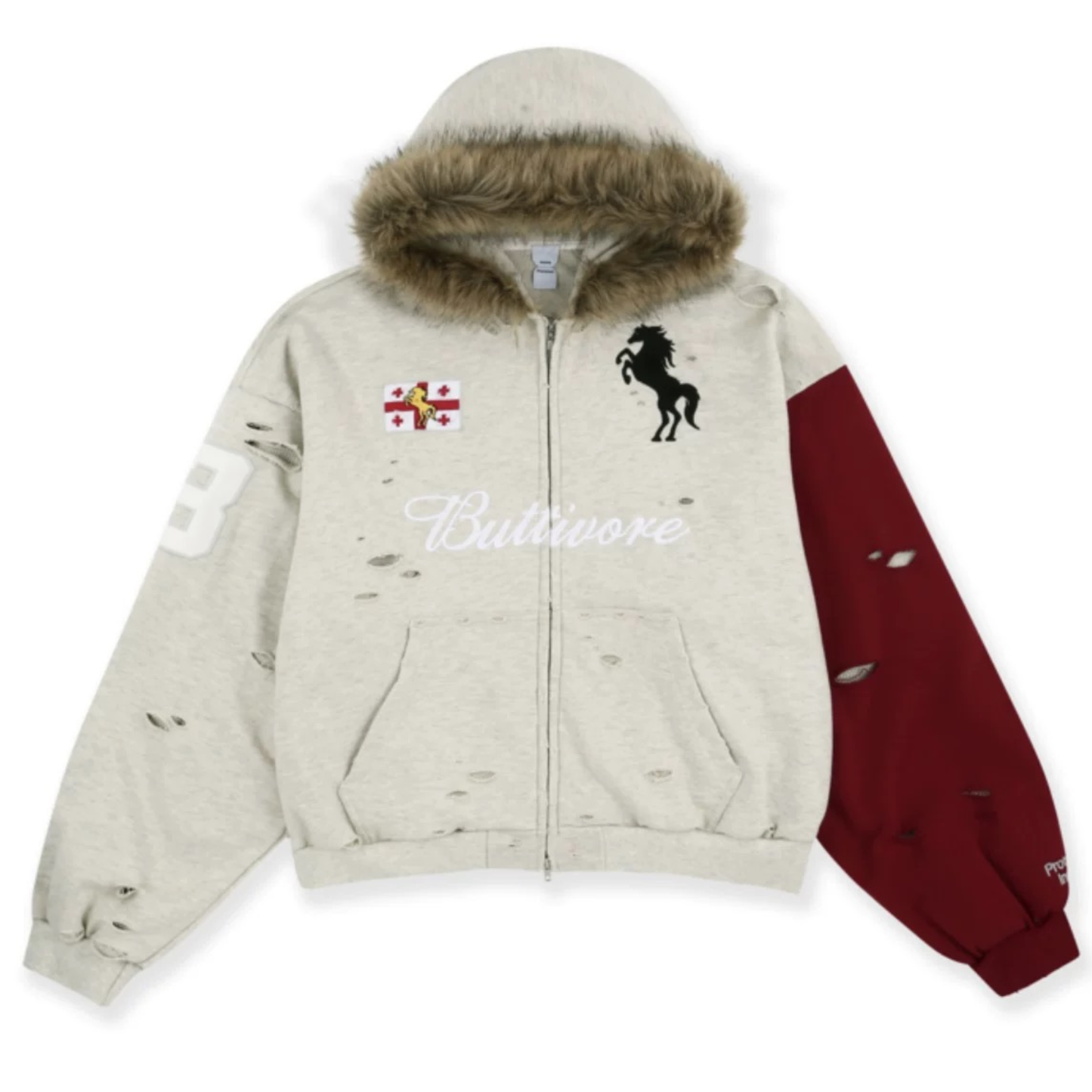 Protocol Index Buttivore Fur Lining Zip Hoodie