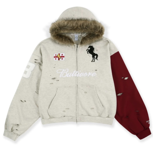 Protocol Index Buttivore Fur Lining Zip Hoodie