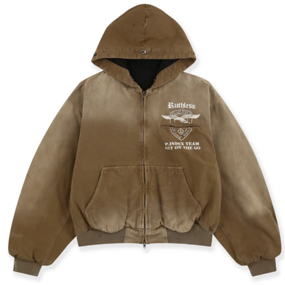 Protocol Index Detachable Fur Hoodie Work Jacket