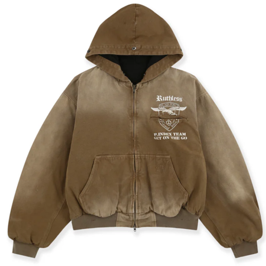 Protocol Index Detachable Fur Hoodie Work Jacket