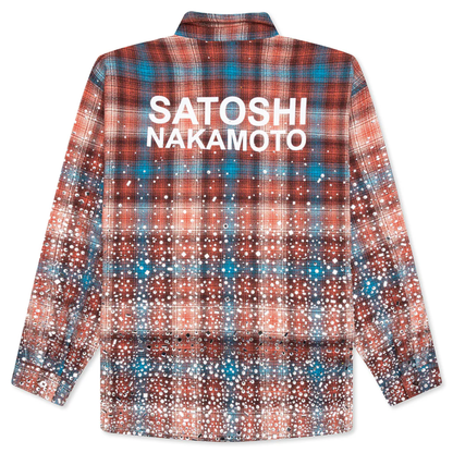 Satoshi Nakamoto Shattered Glass Flannel