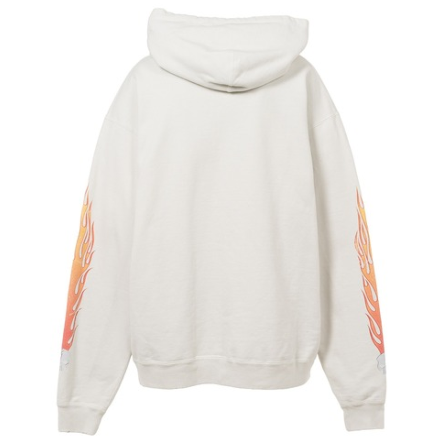 Kamiya Skull Flame White Zip Up Hoodie