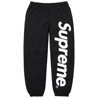 Supreme Satin Appliqué Sweatsuit Black