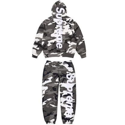 Supreme Satin Appliqué Sweatsuit Snow Camo
