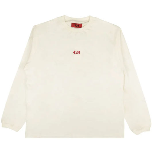 424 Logo Long-Sleeve Tee White/Red