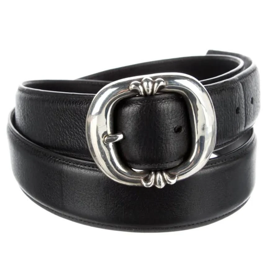 Chrome Hearts Black Leather Gunslinger Belt