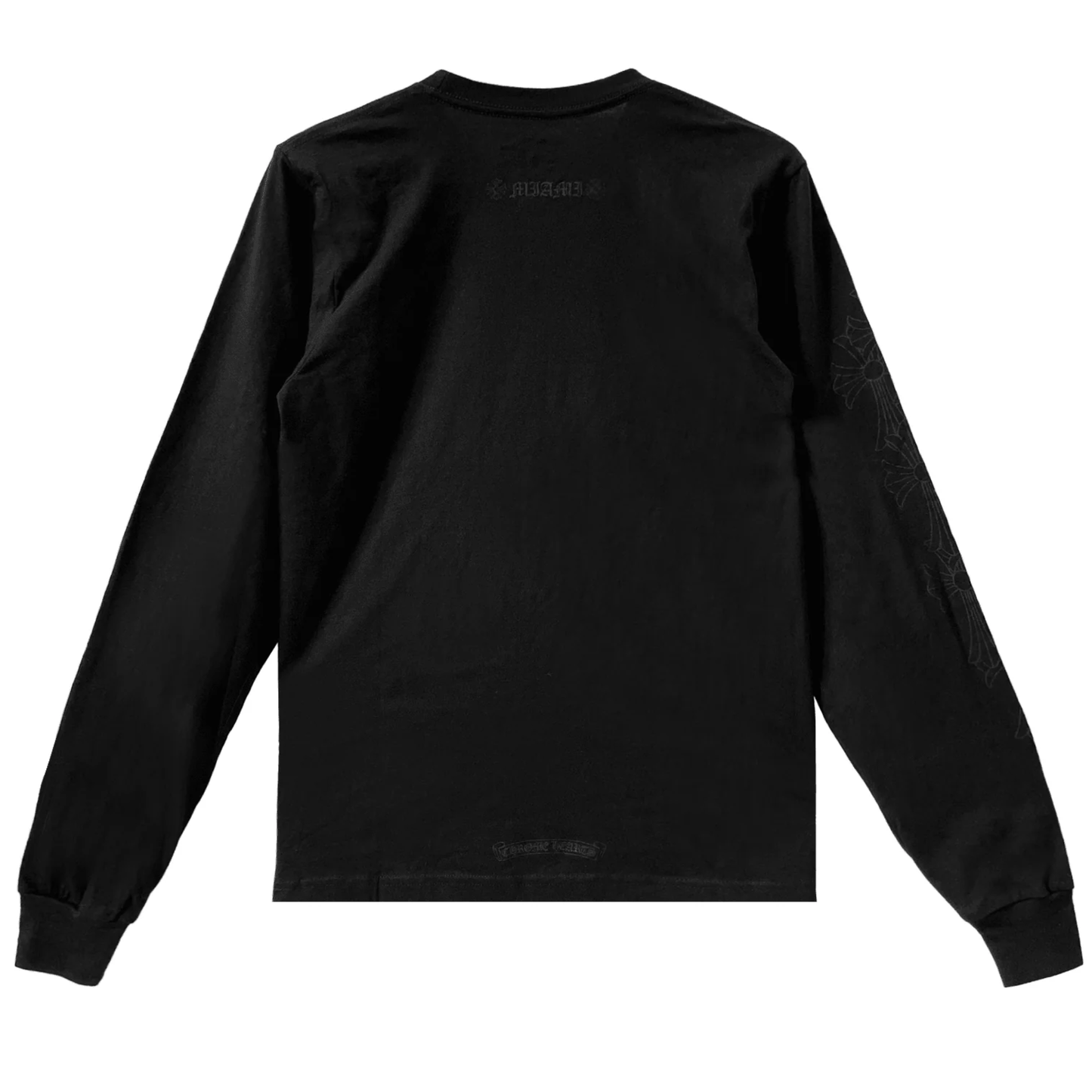Chrome Hearts Miami Cemetery Vertical Logo Long Sleeve Tee
