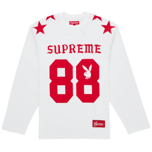 Supreme Playboy L/S Football Top White
