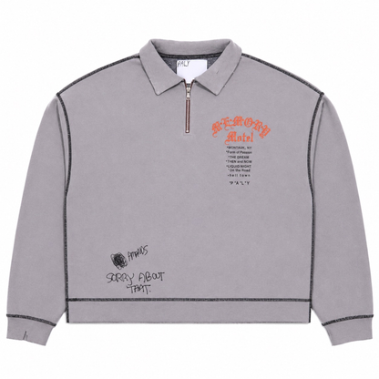Paly Hollywood Sorry 'Bout That 1/4 Zip Crewneck