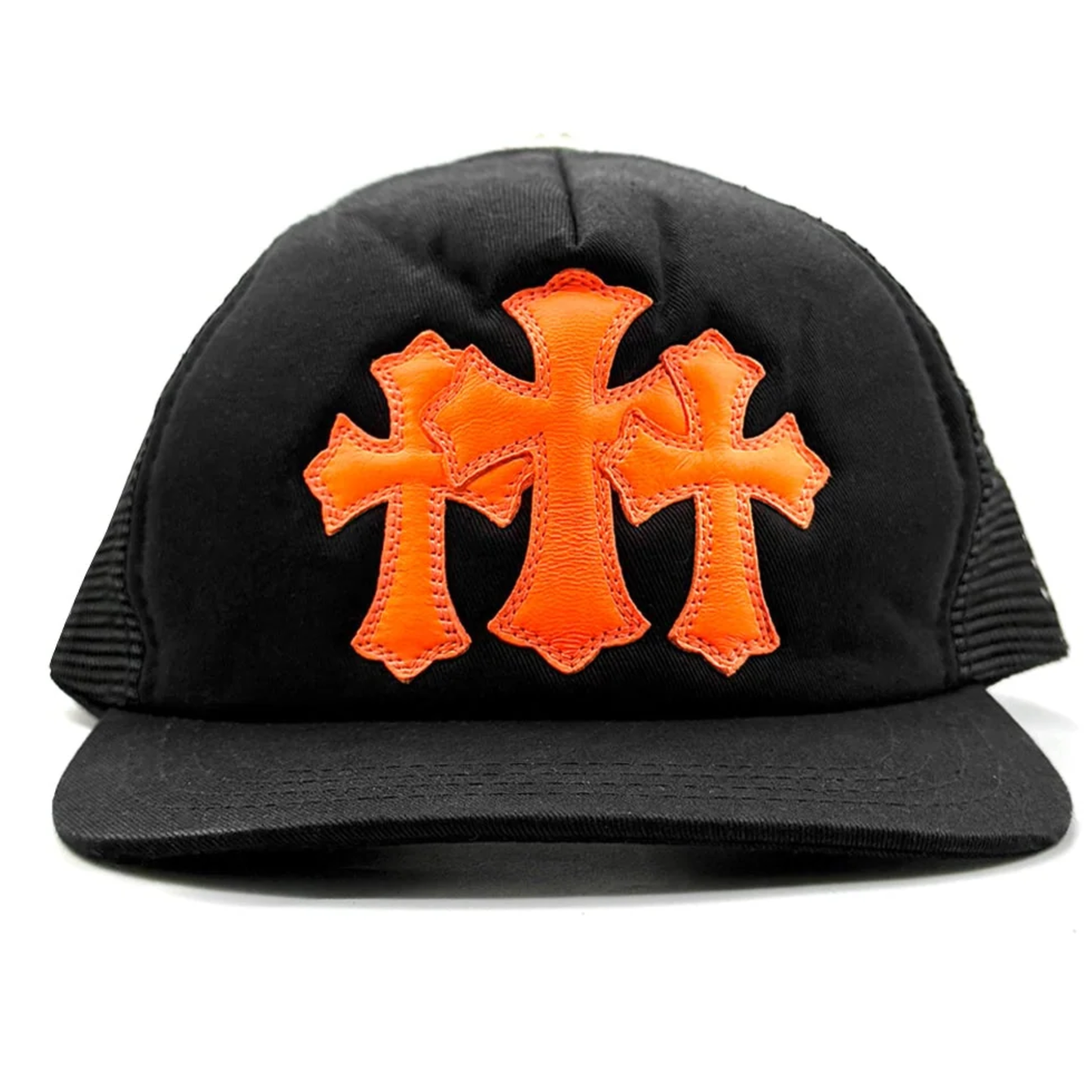Chrome Hearts Cemetery Trucker Hat Black/Orange