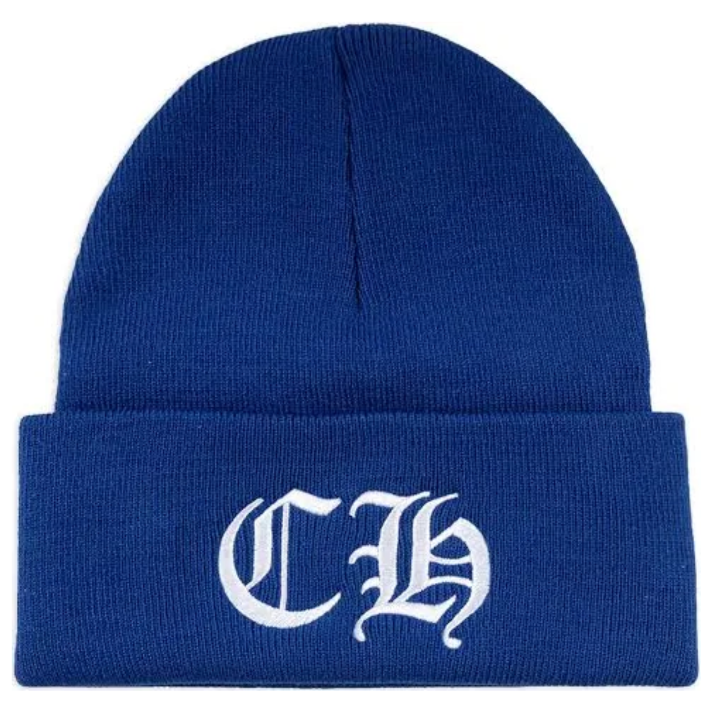 Chrome Hearts CH Logo Embroidered Blue Beanie