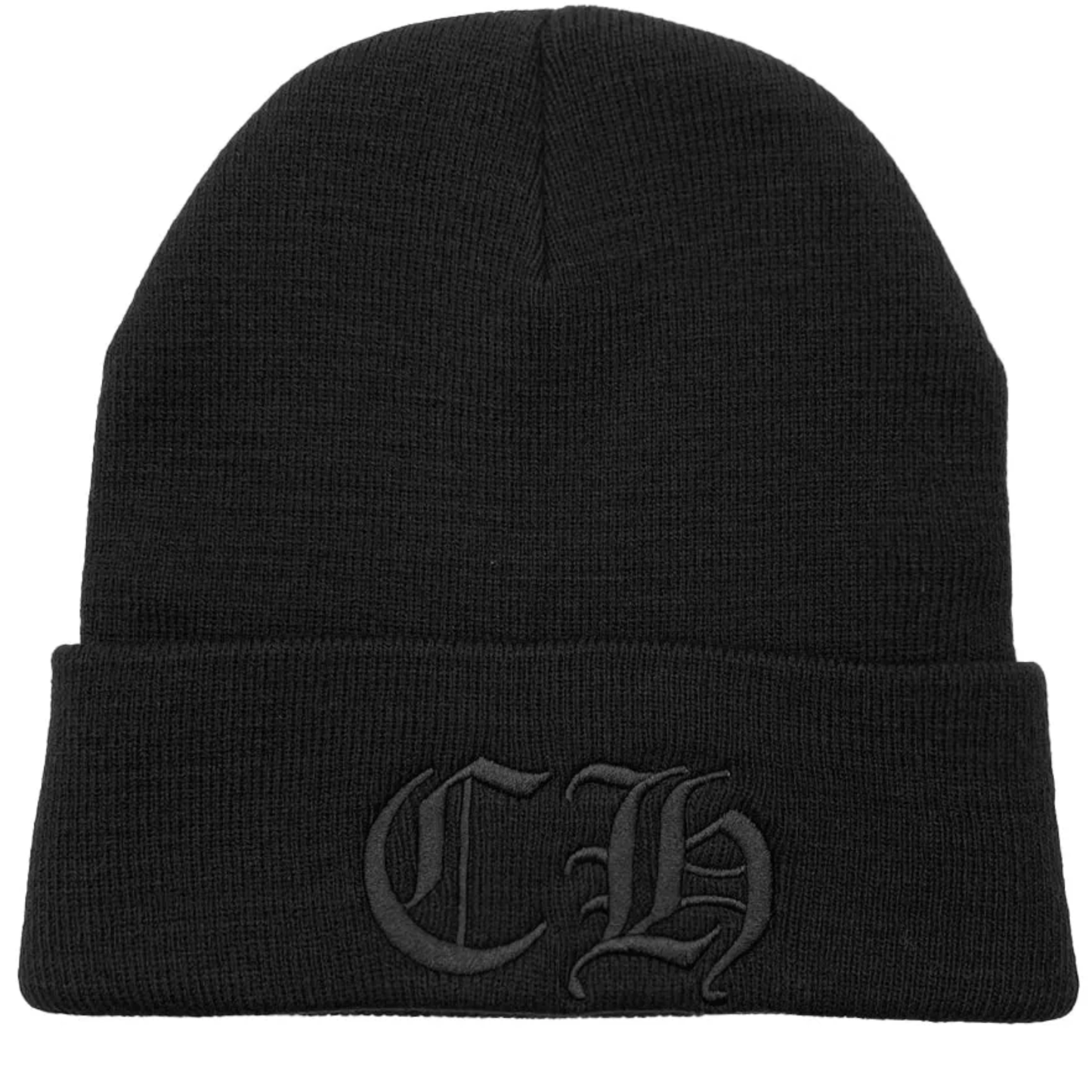 Chrome Hearts CH Logo Embroidered White Beanie