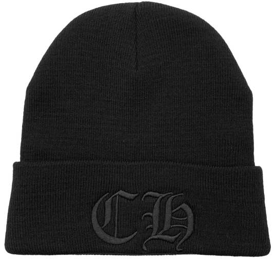 Chrome Hearts CH Logo Embroidered White Beanie