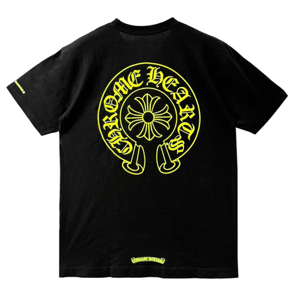 Chrome Hearts  Horseshoe Tee Black Black/Neon Yellow