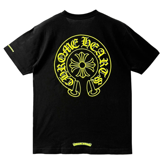 Chrome Hearts  Horseshoe Tee Black Black/Neon Yellow