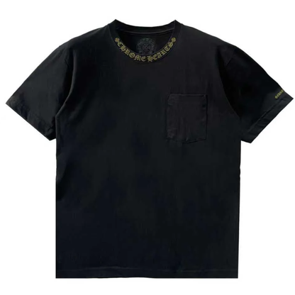 Chrome Hearts Gold Script Neck Pocket Tee