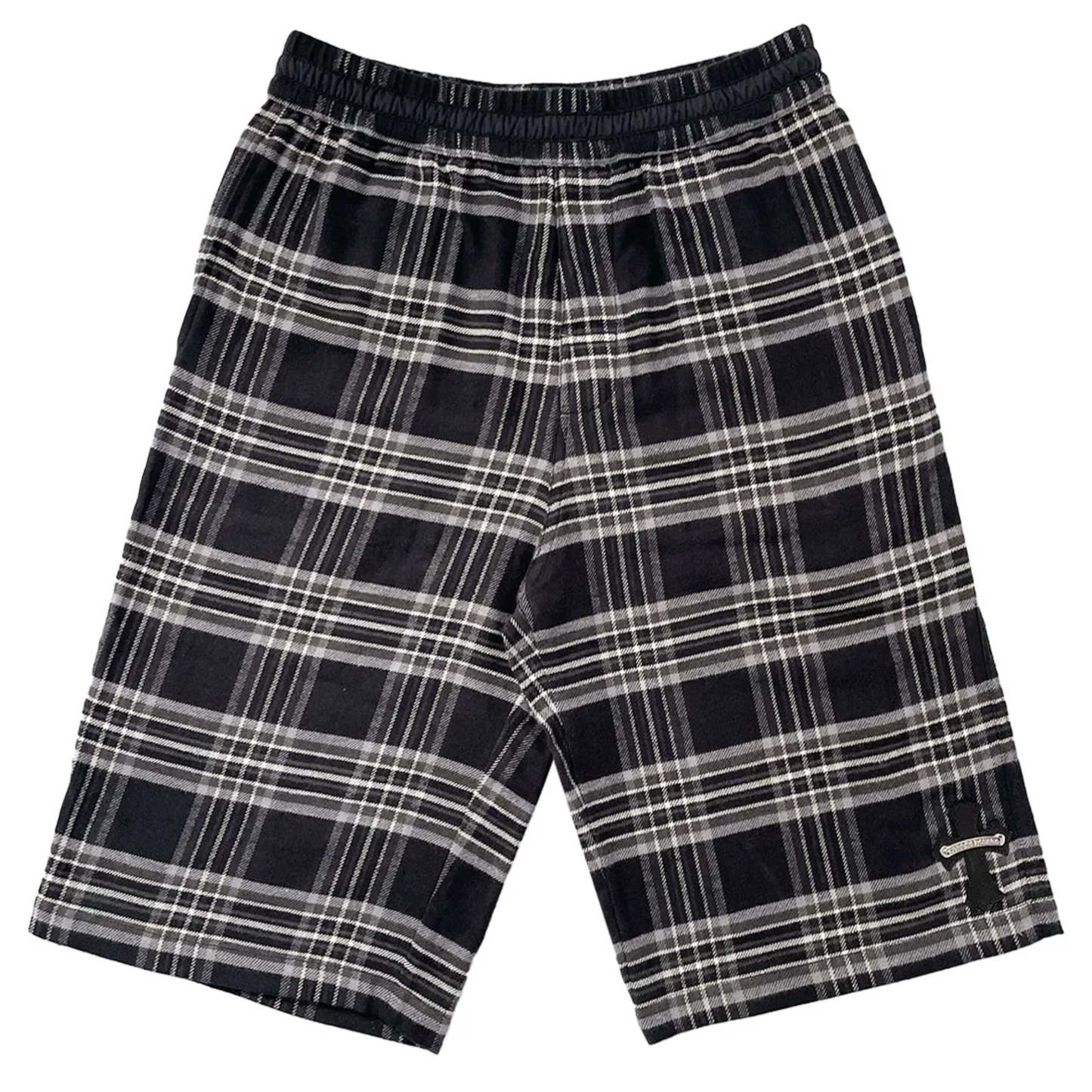 Chrome Hearts Plaid Cross Patch Shorts