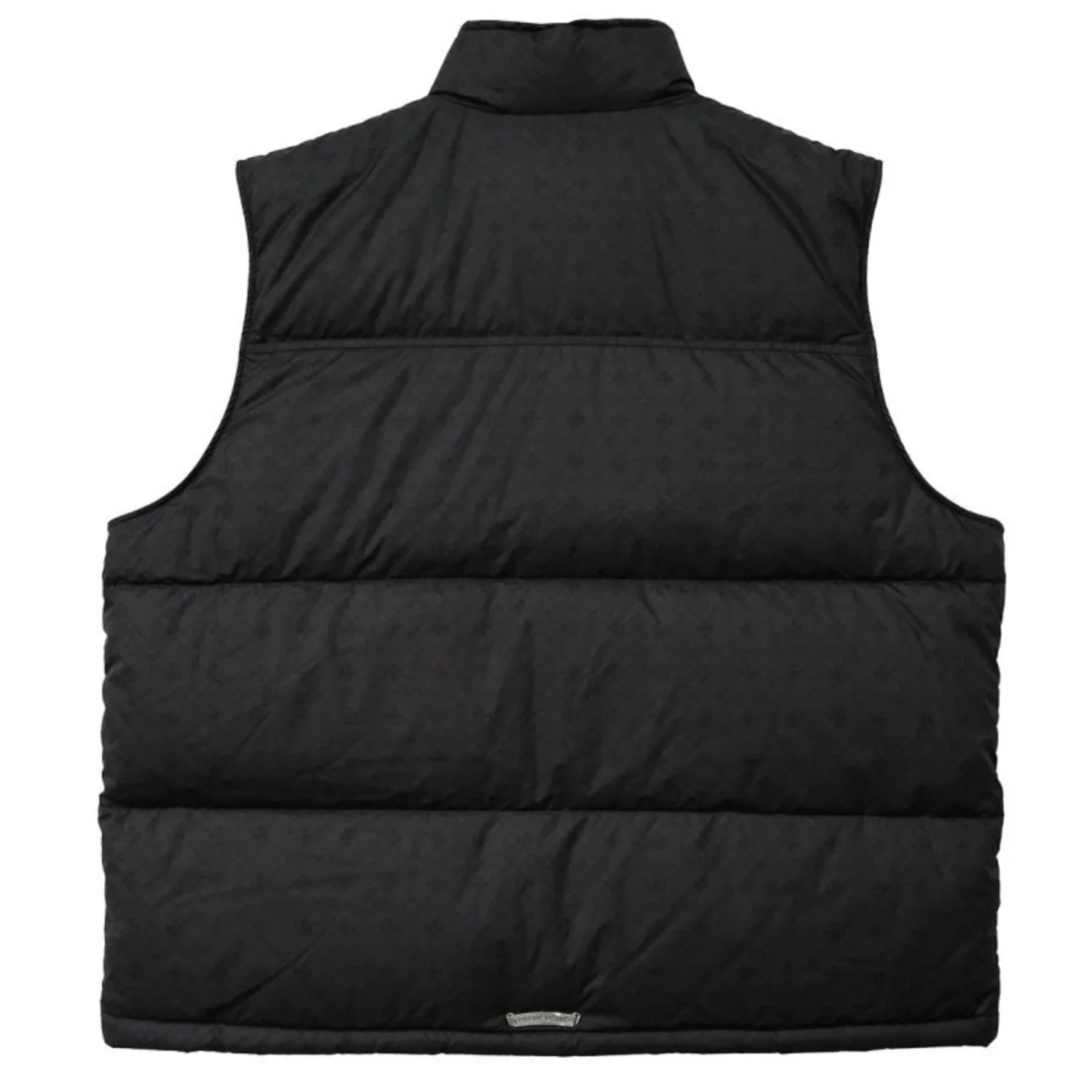 Chrome Hearts Black Tonal Monogram Cross Pattern Puffer Down Vest