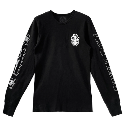 Chrome Hearts Black Deadly Doll Waffle Thermal Shirt