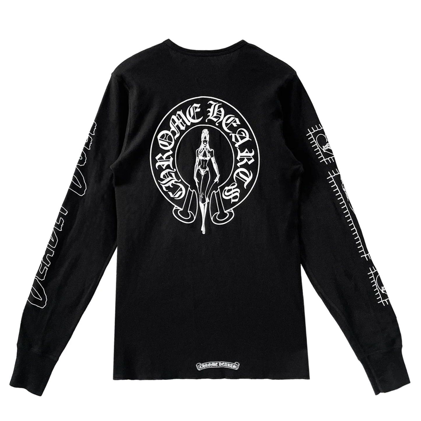 Chrome Hearts Black Deadly Doll Waffle Thermal Shirt