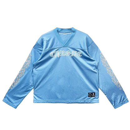 Chrome Hearts Blue Mesh Long Sleeve Jersey