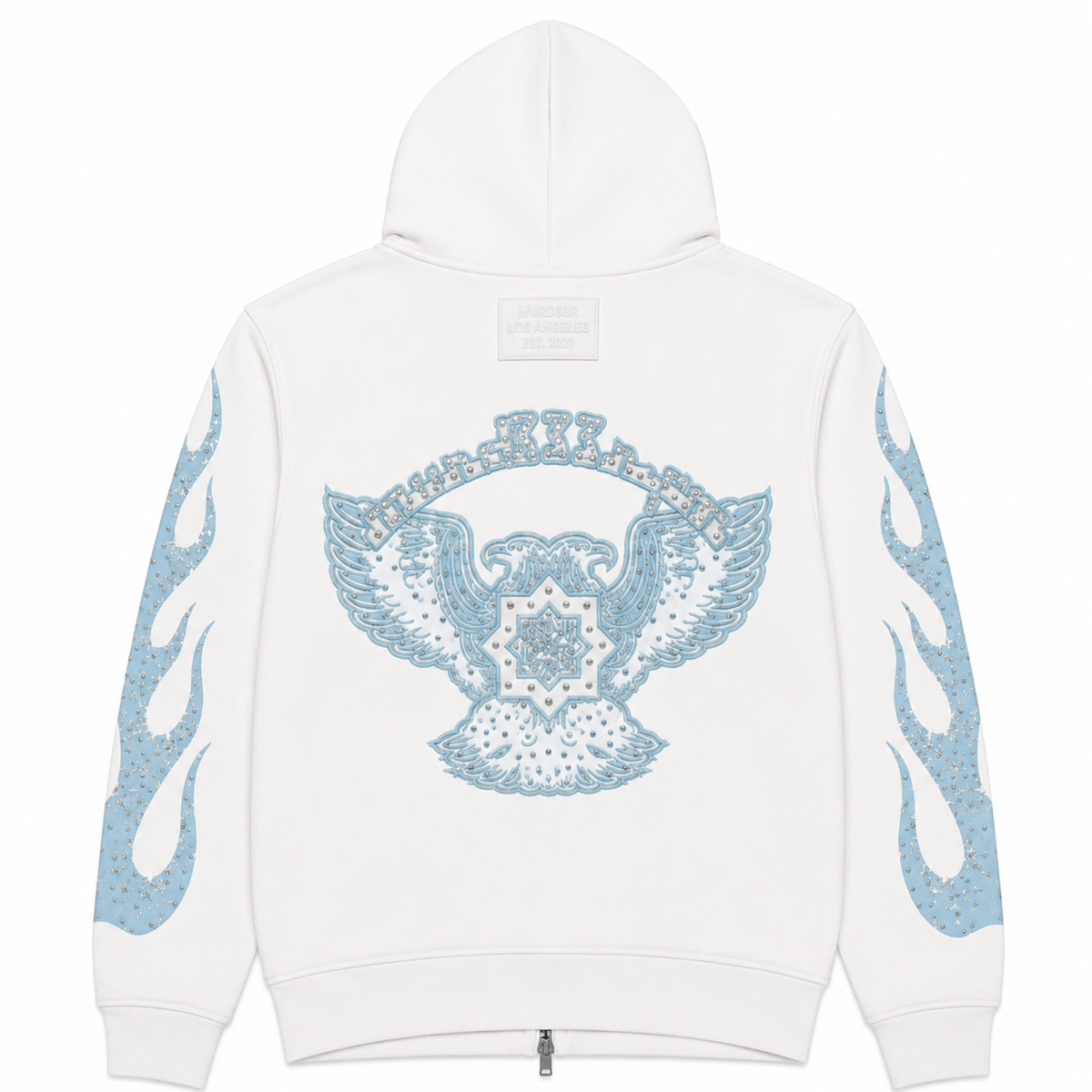 Murd333r.FM Chop333r Zip Up Hoodie White