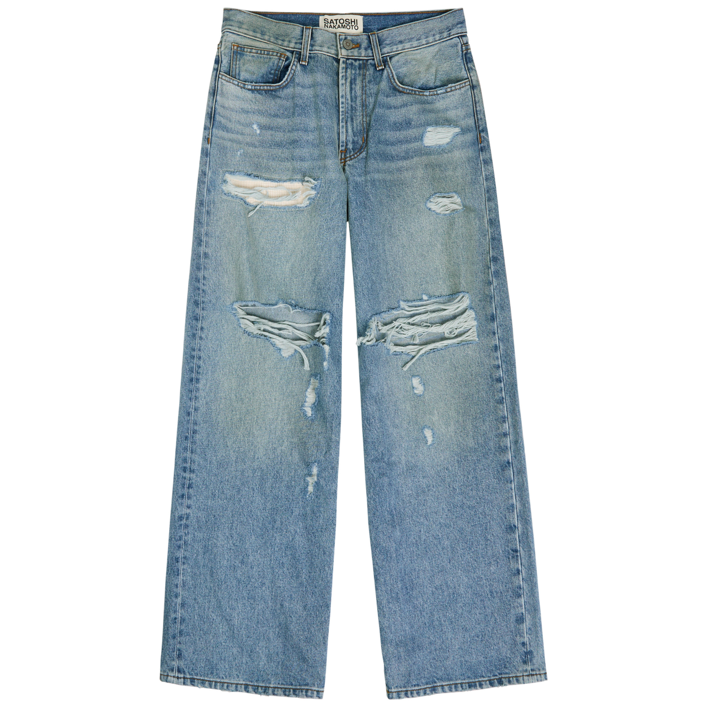 Satoshi Nakamoto Blessed To Be Stressed Distressed Jeans