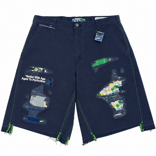 Better With Age Monroe Triple-Wide Denim Repair Shorts