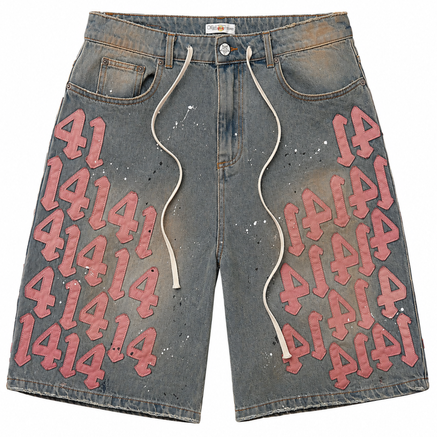 Vale Forever Lucky Charms Denim Shorts Blue/Pink
