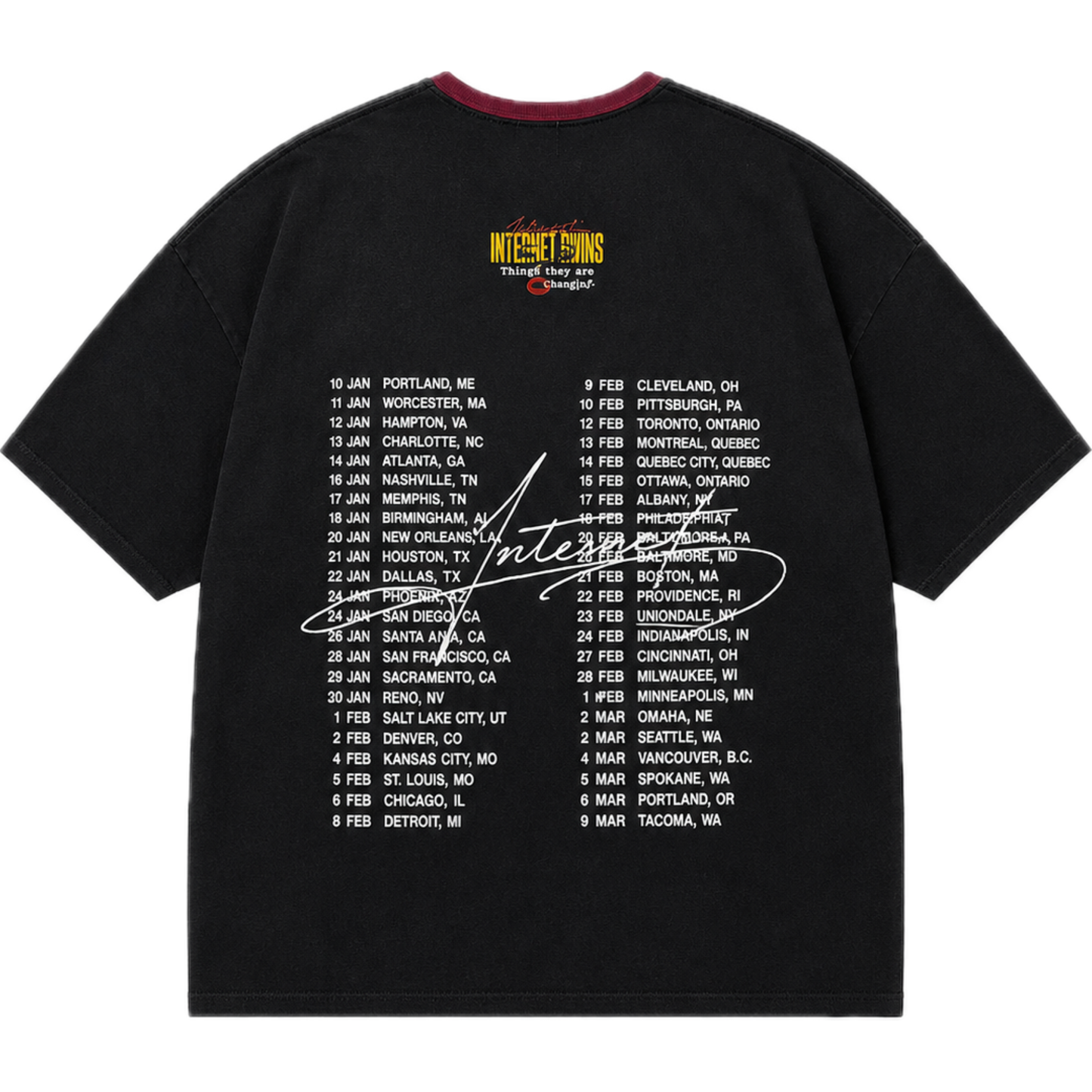Internet Ruins Things Heart of Glass Ringer Tee