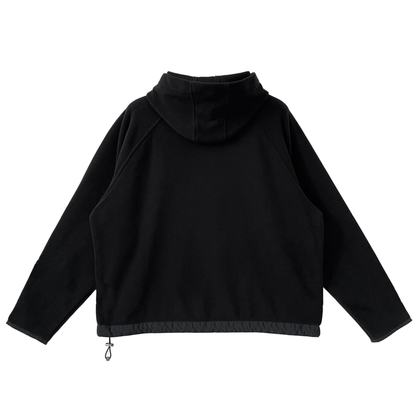 Chrome Hearts Scroll Label Cross Patch Fleece Pullover Hoodie