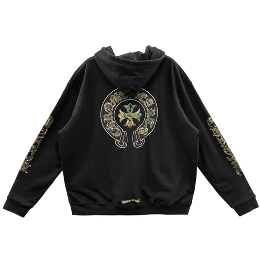 Chrome Hearts Horseshoe Zip Up Hoodie Camo/Black