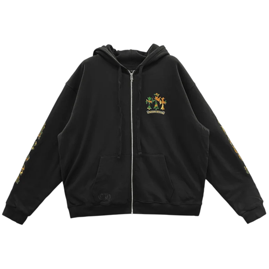 Chrome Hearts Horseshoe Zip Up Hoodie Camo/Black