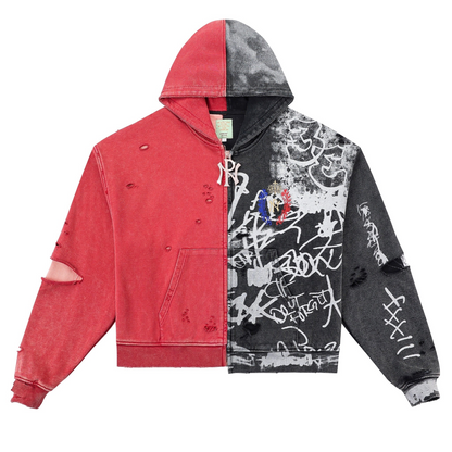 Noublie Pas Don Sandler Graffiti Zip-Up Hoodie