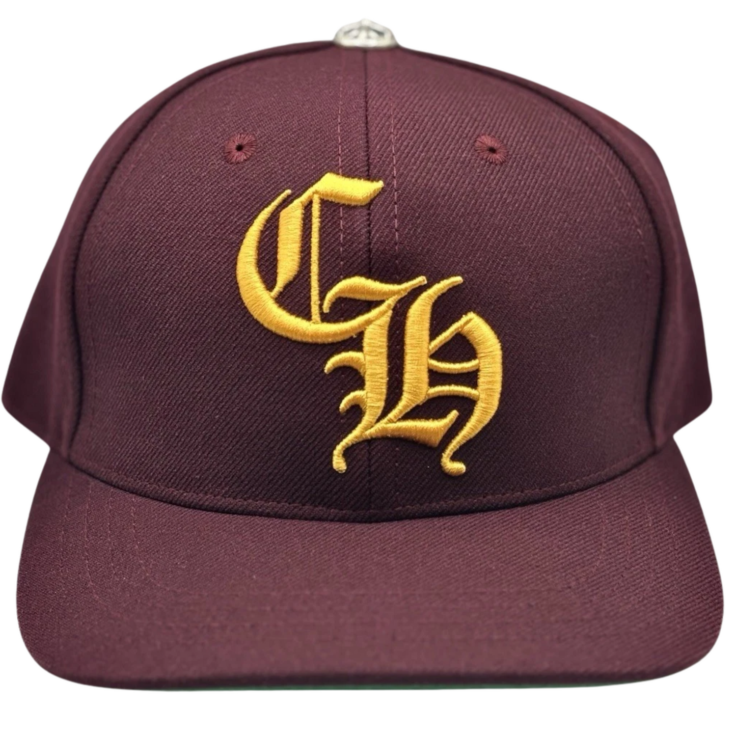 Chrome Hearts CH Baseball Hat Burgandy/Yellow