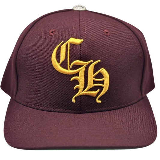 Chrome Hearts CH Baseball Hat Burgandy/Yellow